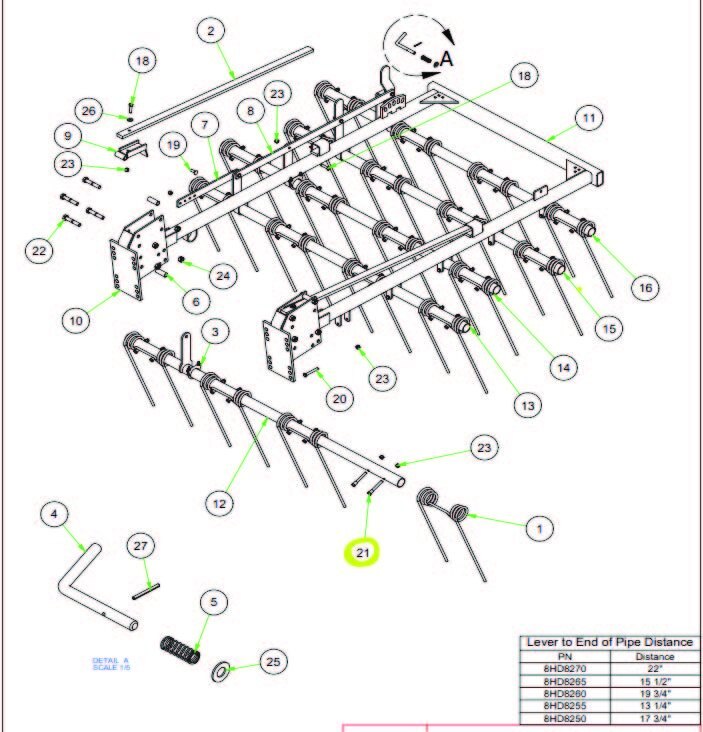 Summers Harrow Tooth Bolt