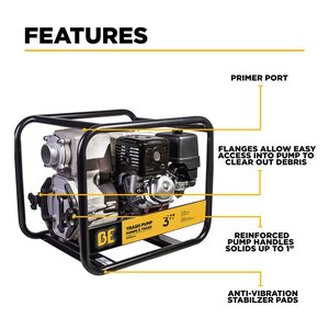 3 Inch Trash Transfer Pump with Honda GX390 Engine