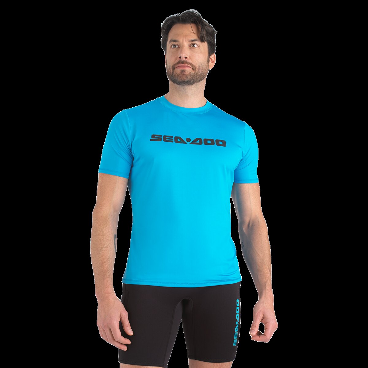 Men's Short Sleeve Rashguard Signature M Blue