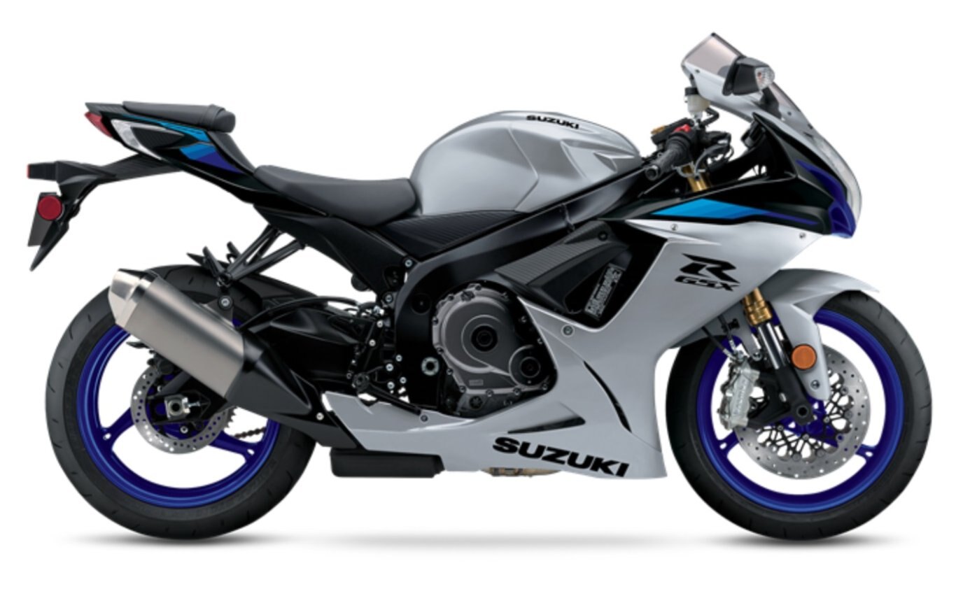 2026 Suzuki GSX R750 Bleu Vigor Perlé / Argent Epée Mat Métallique