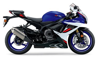 2026 Suzuki GSX-R750 Bleu Vigor Perle / Blanc Tech Perle