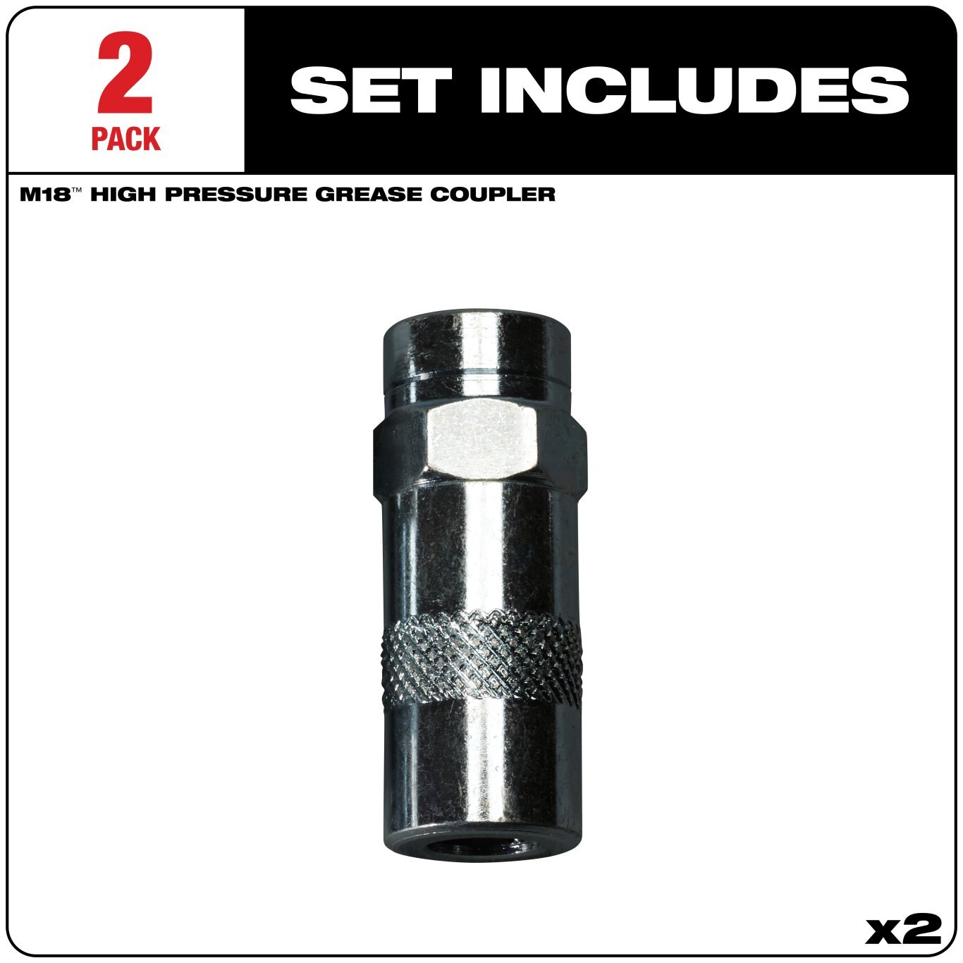 High Pressure Grease Coupler 2 Pack