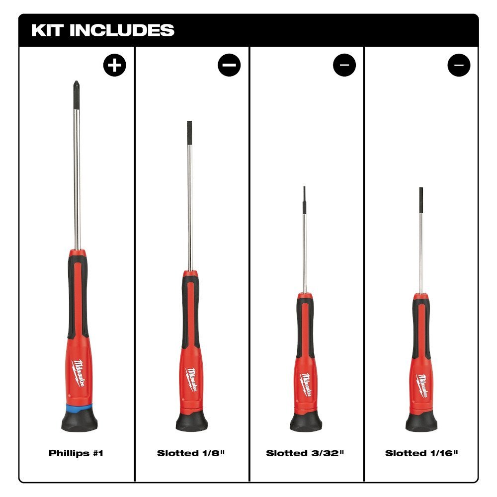 4 Piece Precision Screwdriver Set