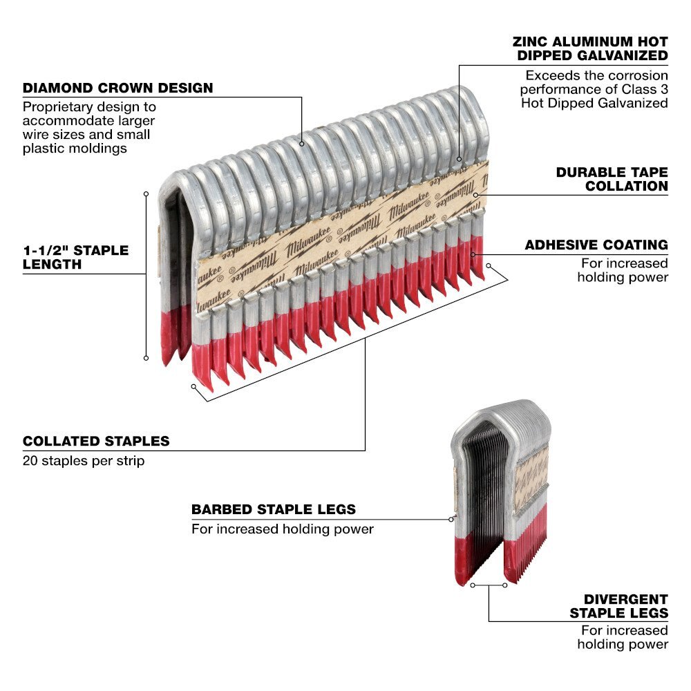 1.5 Inch 9 Gauge Galvanized Staples