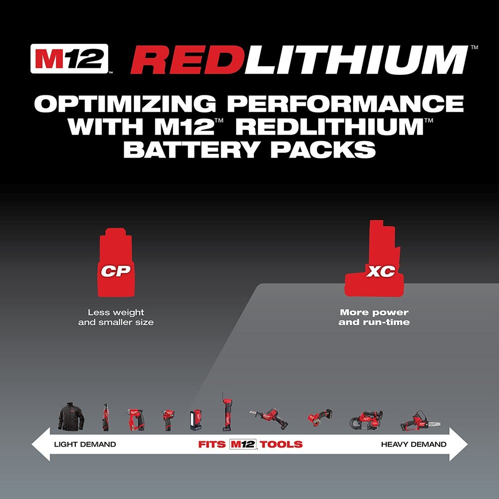 M12™ REDLITHIUM™ XC 6.0Ah Extended Capacity Battery Pack