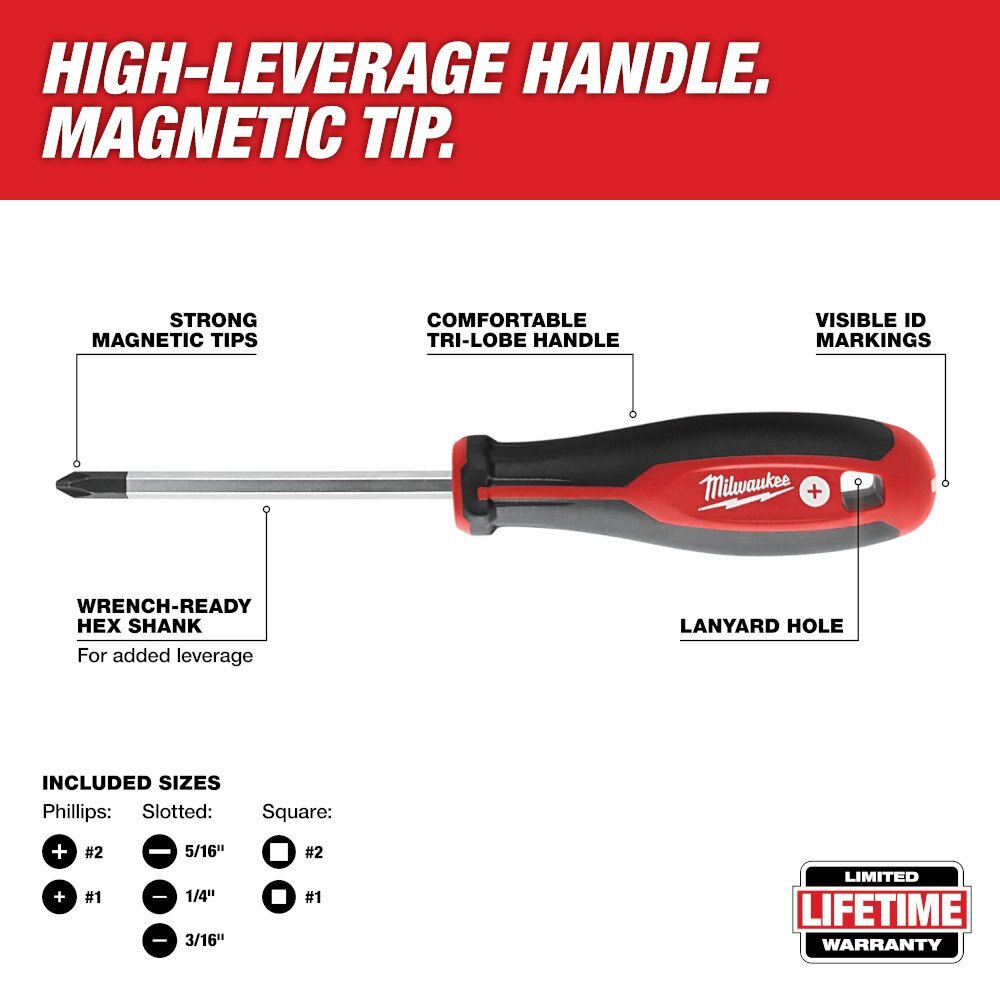 8pc Screwdriver Kit w/ Square