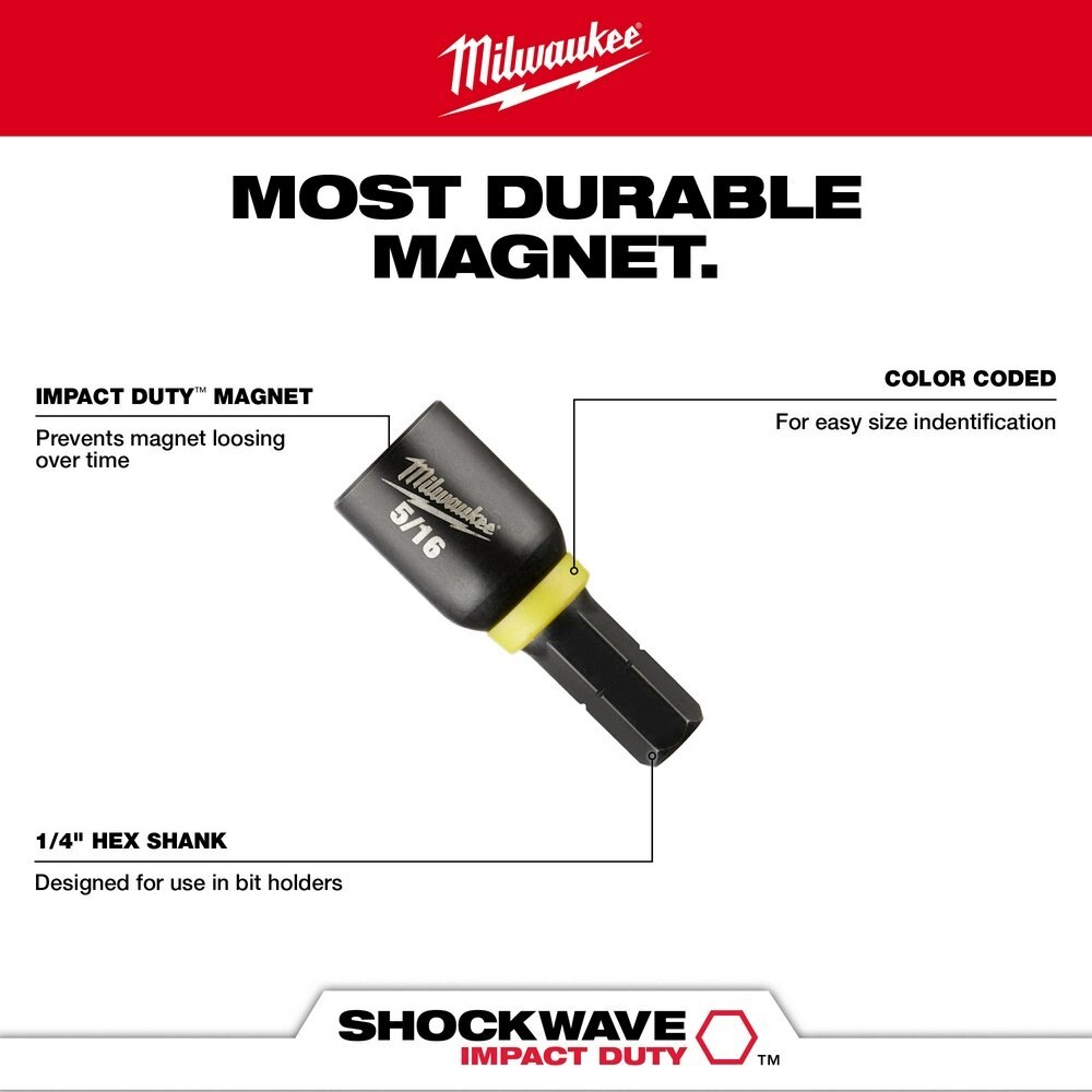 SHOCKWAVE Impact Duty™ Insert Magnetic Nut Driver Set 5PC