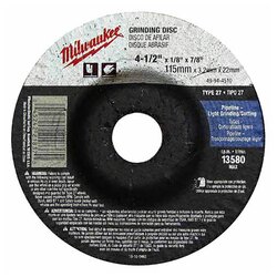 4-1/2 in. x 1/4 in. x 7/8 in. Grinding Wheel (Type 27)