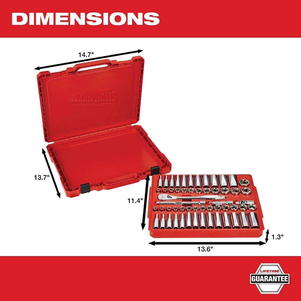 3/8 in. Drive 56 pc. Ratchet & Socket Set SAE & Metric