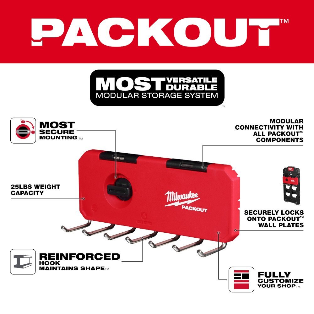 PACKOUT™ 7 Hook Rack