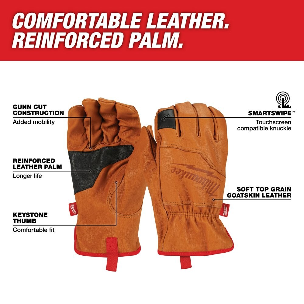 Goatskin Leather Gloves L