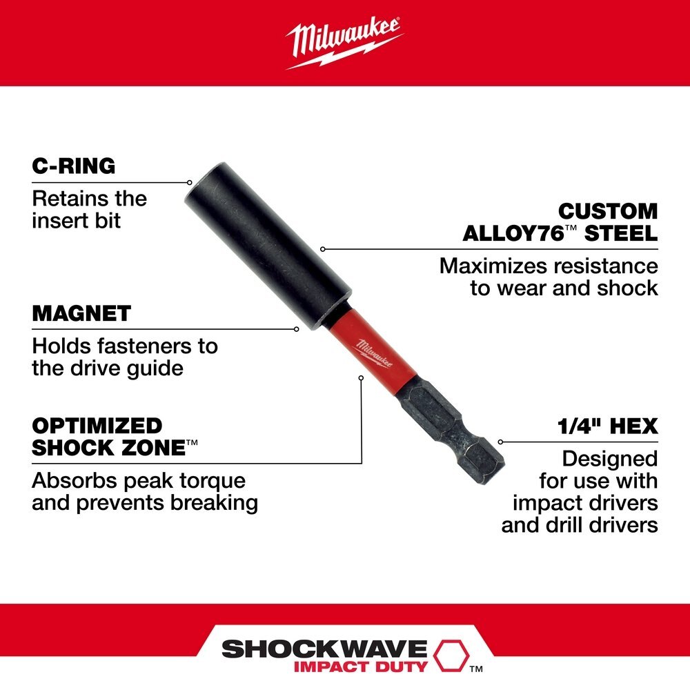 SHOCKWAVE™ 12 in. Magnetic Bit Tip Holder