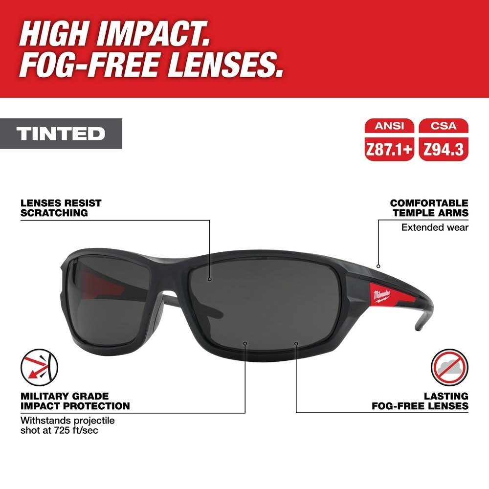 Tinted High Performance Safety Glasses