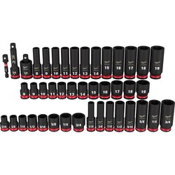 43PC SHOCKWAVE™ Impact Duty™ 3/8 Drive SAE & Metric Deep 6 Point Socket Set