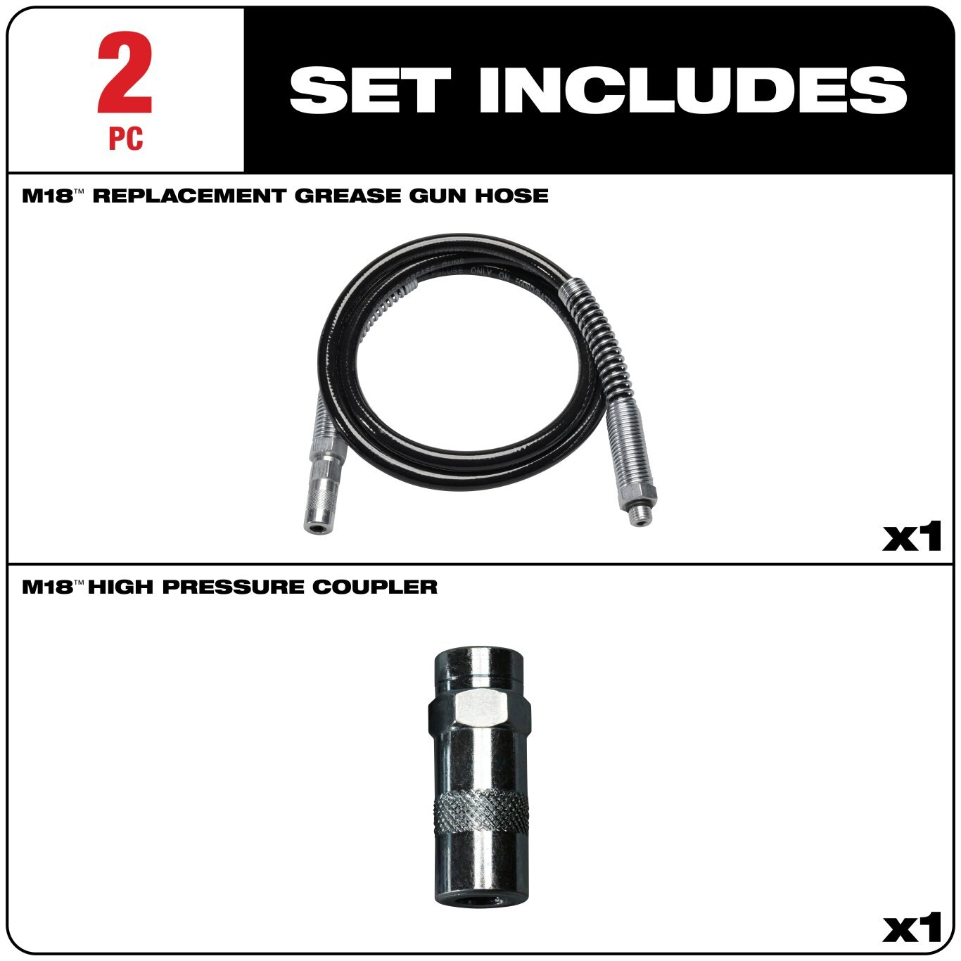 48 in. Grease Gun Replacement Hose w/ HP Coupler