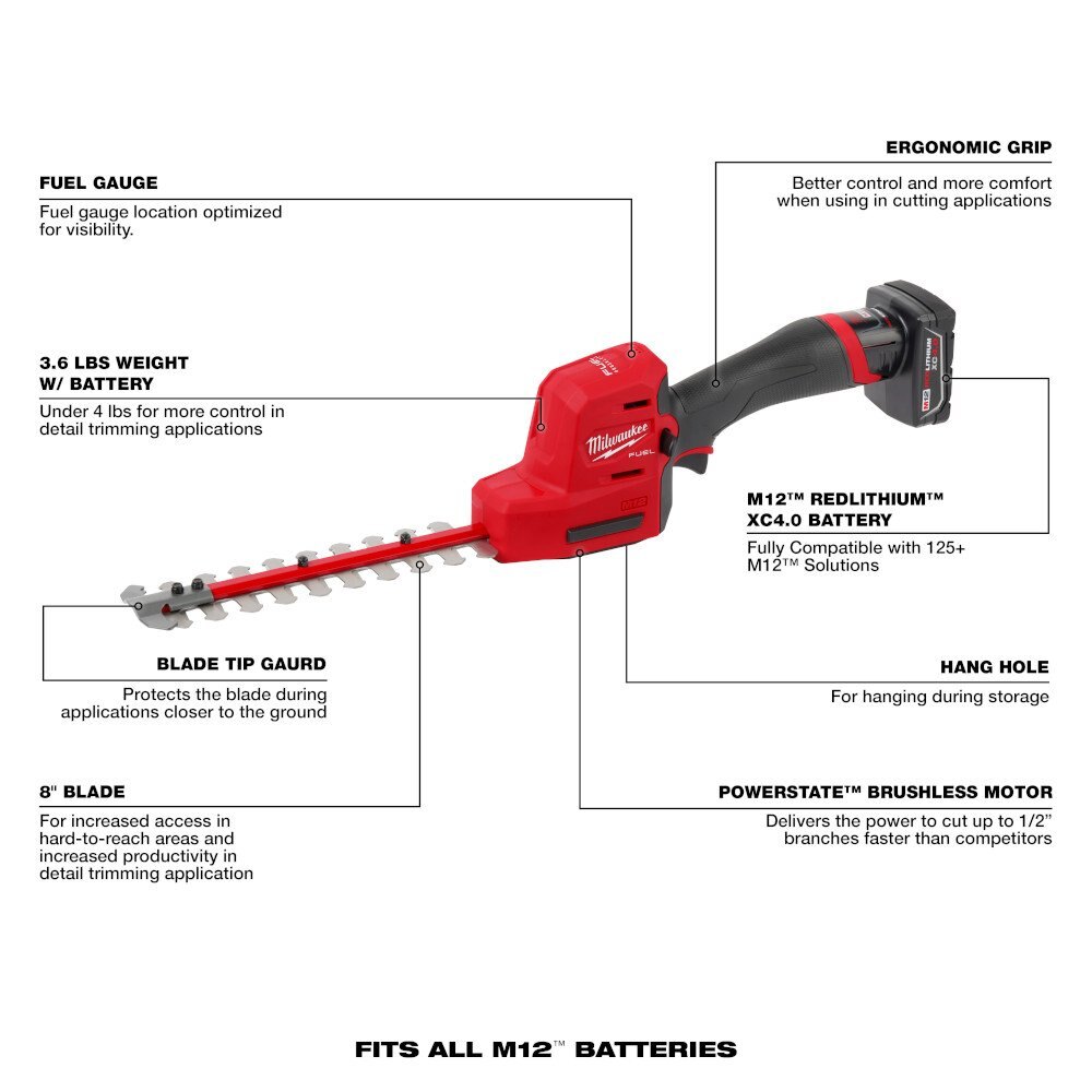 M12 FUEL™ 8 Hedge Trimmer