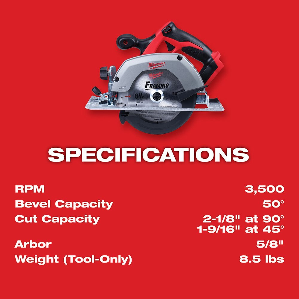 M18™ Cordless Lithium Ion 6 1/2 in. Circular Saw