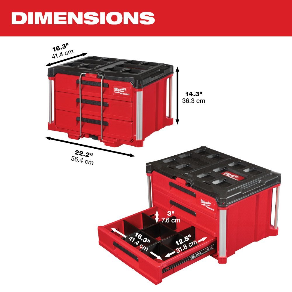 PACKOUT™ 3 Drawer Tool Box