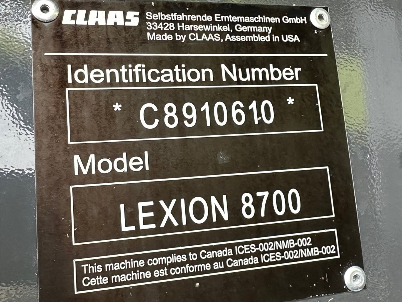 129 Hrs, 2024 CLAAS LEXION 8700