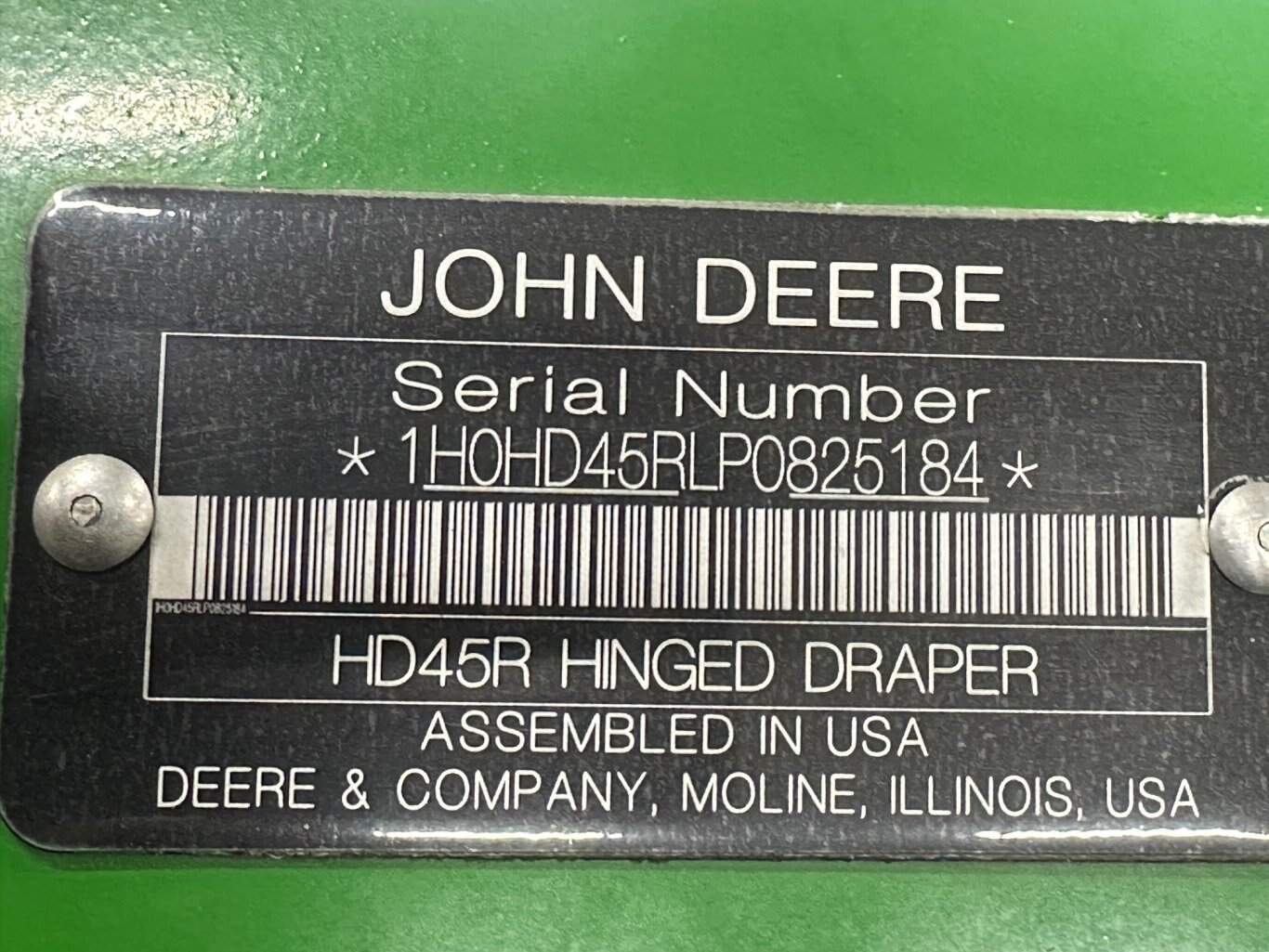 2023 John Deere HD45R