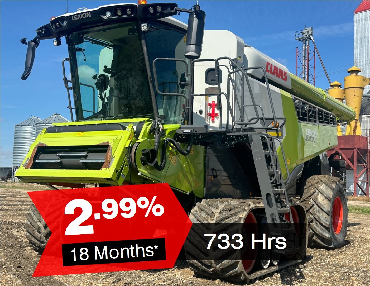 2023 CLAAS LEXION 8800TT, 733 Hours