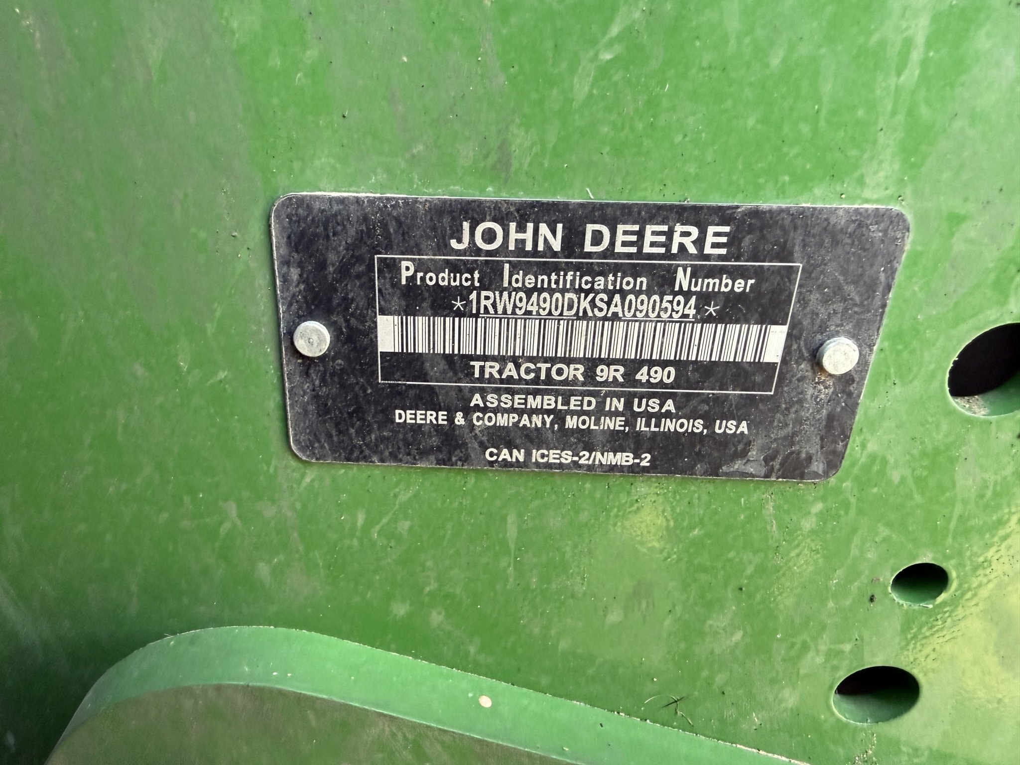 2025 John Deere 9R490 Tractor, 300 Hours