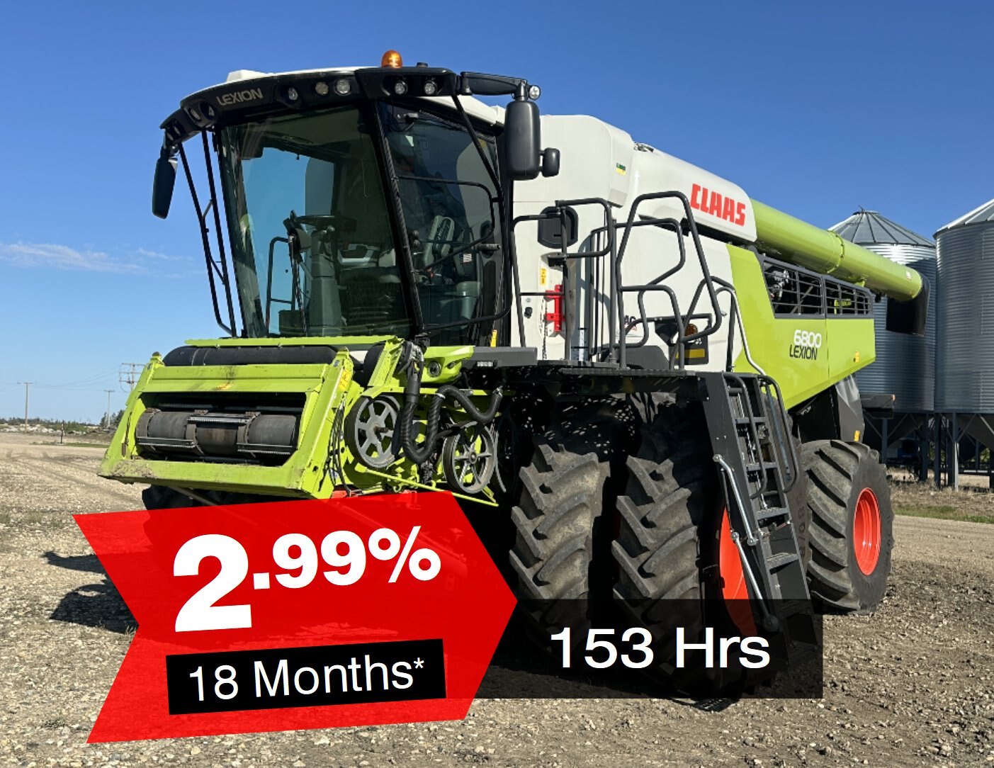 2023 CLAAS LEXION 6800 Combine, New, 153 Hrs