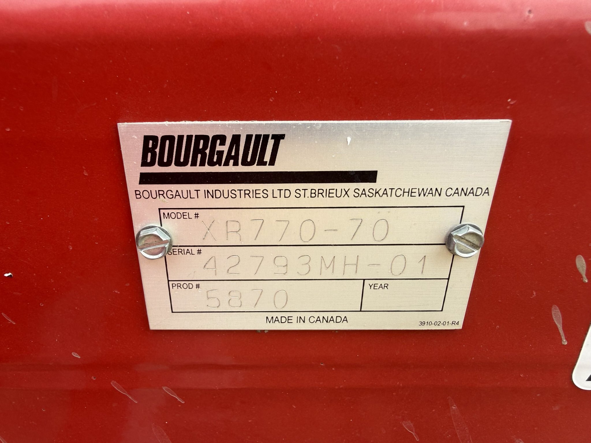 2017 Bourgault XR770 Harrow, 70 ft