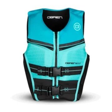 OBrien Youth V Back Life Jacket Aqua LG
