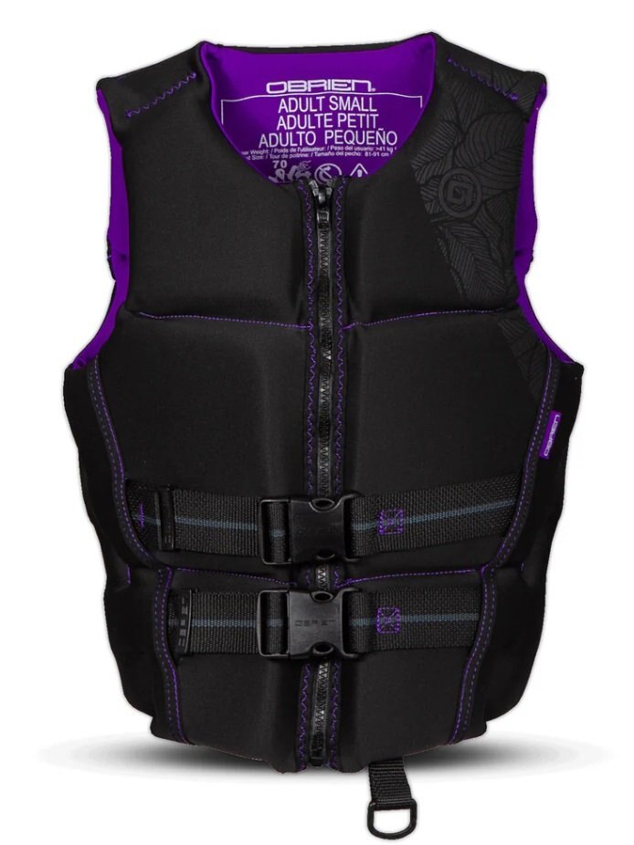 O'Brien Women's V Back Life Jacket SM Black / Purple