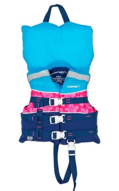 O'Brien Child Nylon Life Jacket w/ Collar - Pink