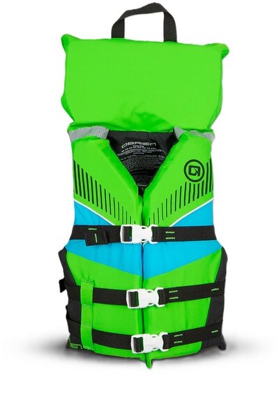 O'Brien Youth Nylon Life Jacket w/ Collar - Green