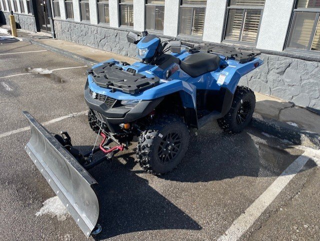 2025 Suzuki KingQuad 750XPZ Armoured Blue Grey, Mag Wheels with PLOW KIT