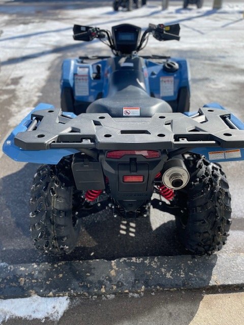 2025 Suzuki KingQuad 750XPZ Armoured Blue Grey, Mag Wheels with PLOW KIT