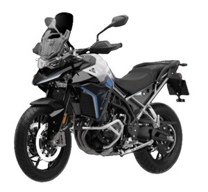 2026 Triumph TIGER 900 Alpine Edition Snowdonia white / Graphic black / Aegean blue