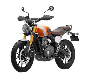 2026 Triumph Scrambler 400 X Aluminum / Baja Orange