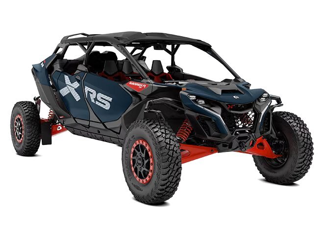 2025 Can Am Maverick R MAX X rs with Smart Shox Dusty Navy & Legion Red