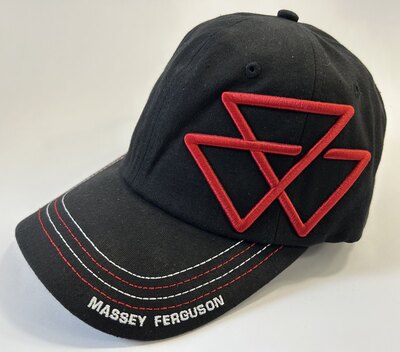 Black Massey Ferguson Hat - Massey Ferguson Embroidered On Rim