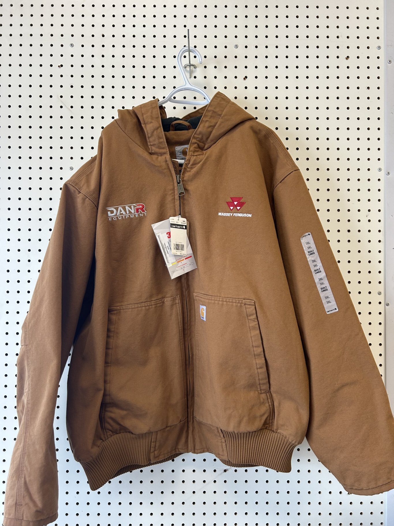 Brown Carhartt Massey Ferguson Washed Duck Jacket