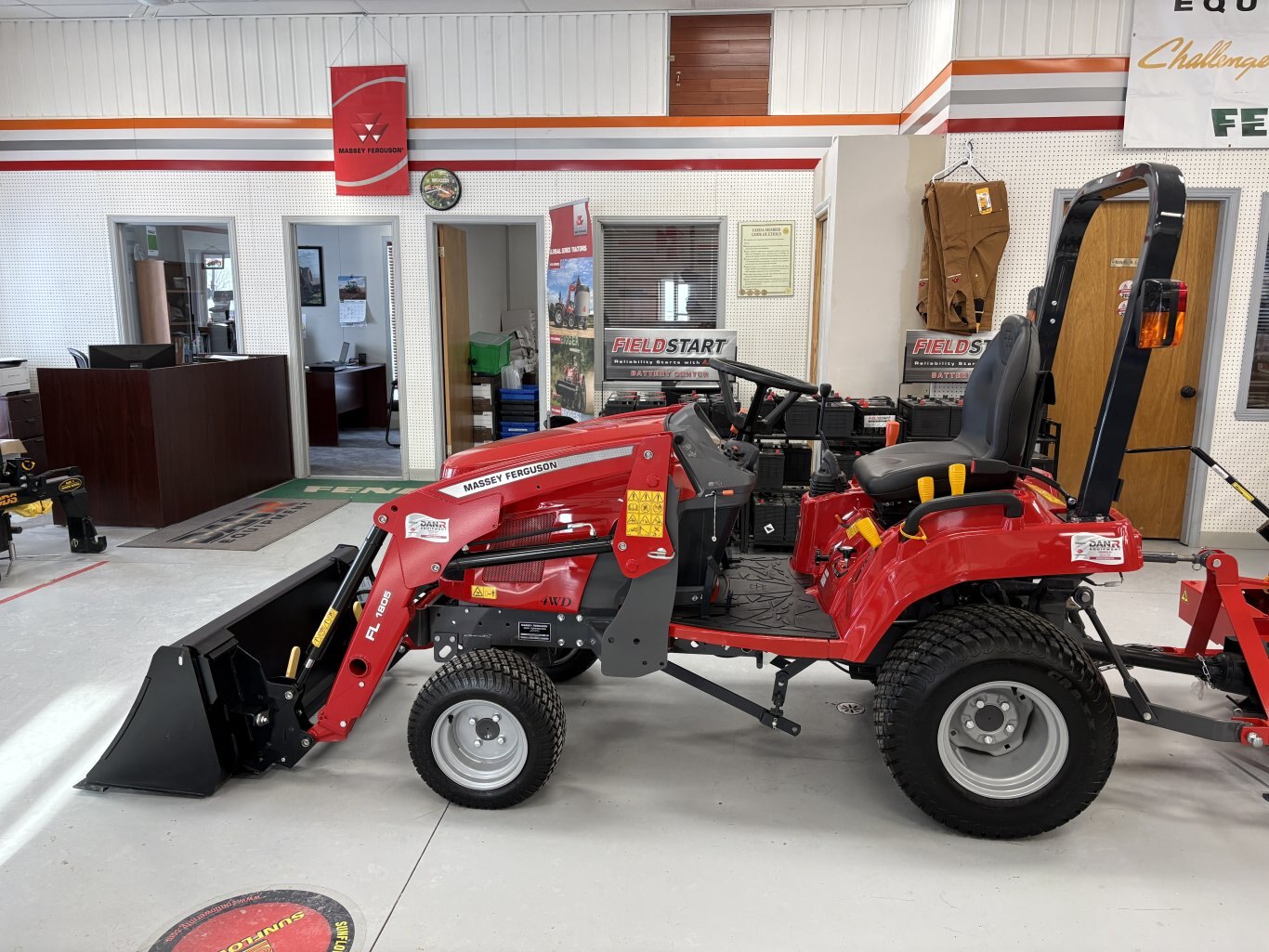 Massey Ferguson GC1723e with turf tires