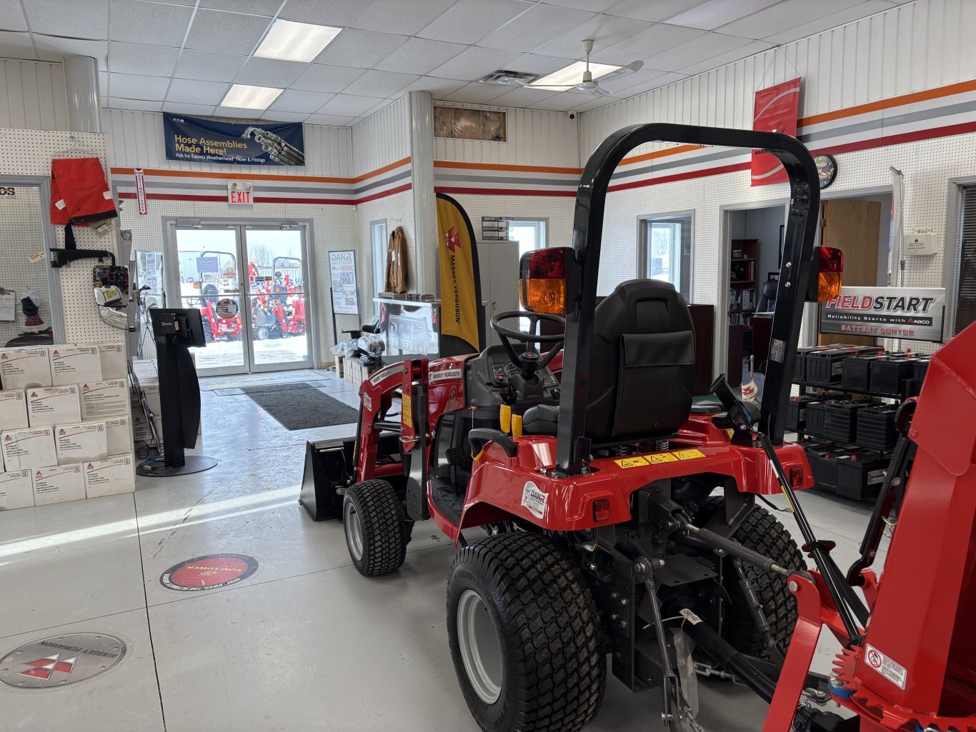 Massey Ferguson GC1723e with turf tires