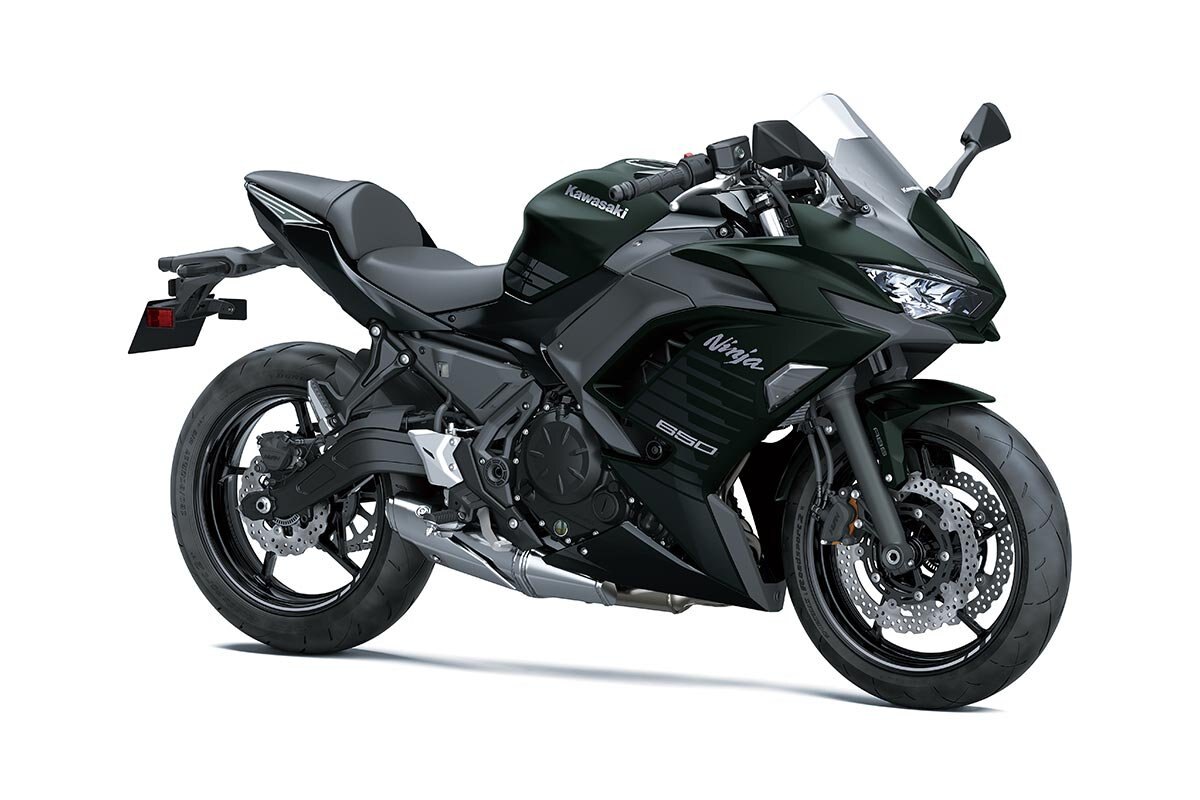 2025 Kawasaki NINJA 650 ABS Metallic Matte Dark Green / Metallic Spark Black