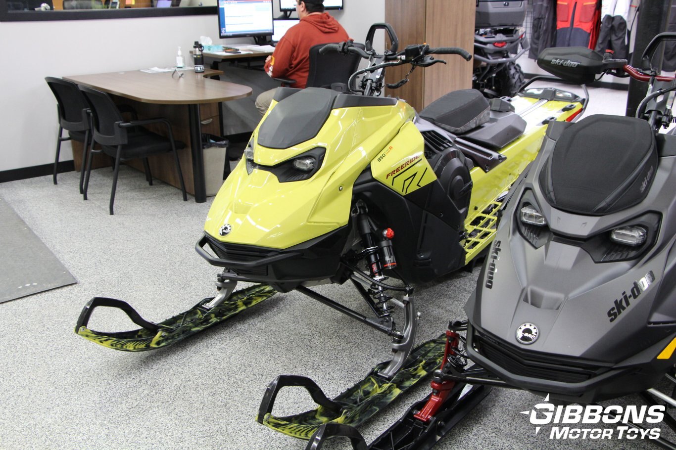 2025 Ski Doo Freeride 850 E TEC Turbo R Flare Yellow and Black