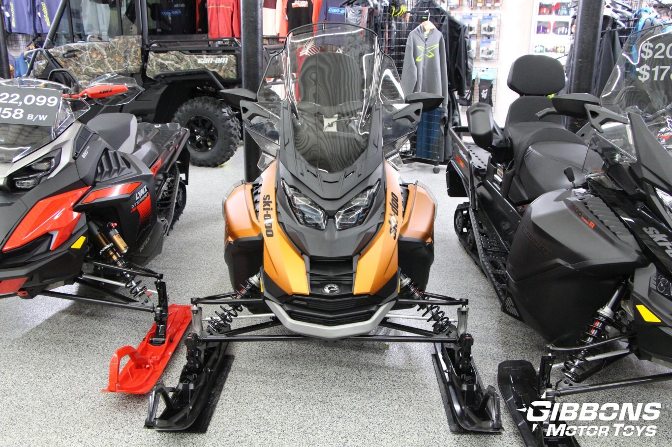 2025 Ski Doo Grand Touring LE with Platinum Package Rotax® 900 ACE™ Turbo R Black and Orange Alloy