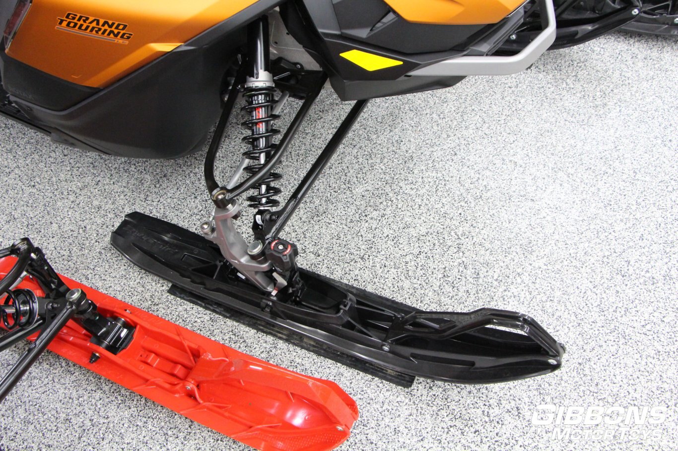 2025 Ski Doo Grand Touring LE with Platinum Package Rotax® 900 ACE™ Turbo R Black and Orange Alloy