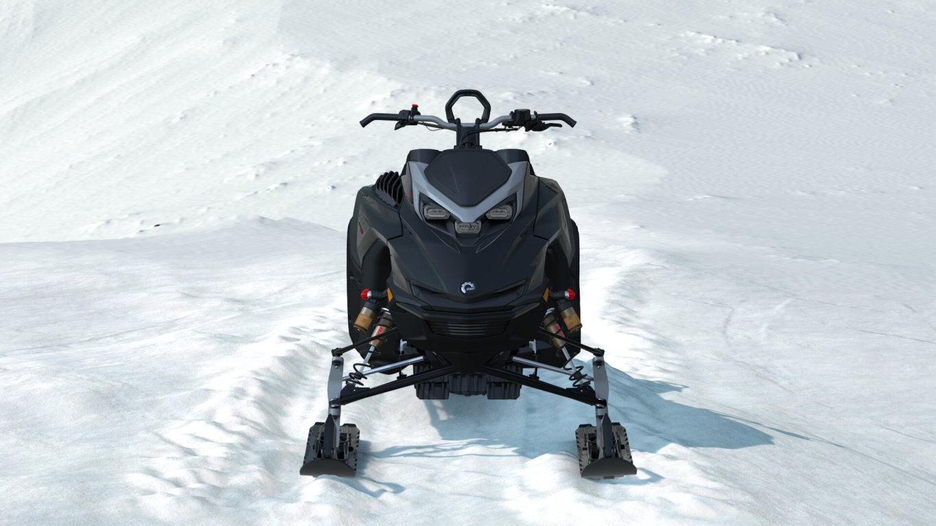 2026 Lynx SHREDDER RE Rotax® 850 E TEC Turbo R Platinum Silver Satin / Black