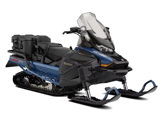 2025 Ski Doo Skandic SE Rotax® 600R E TEC® 24 Silent Ice Cobra 1.5 Dusty Navy and Black