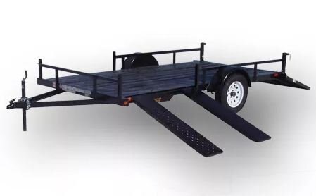 Rainbow Ramp Side Utility Trailer 6.5' x 12' w/ 3500 lbs. Axle