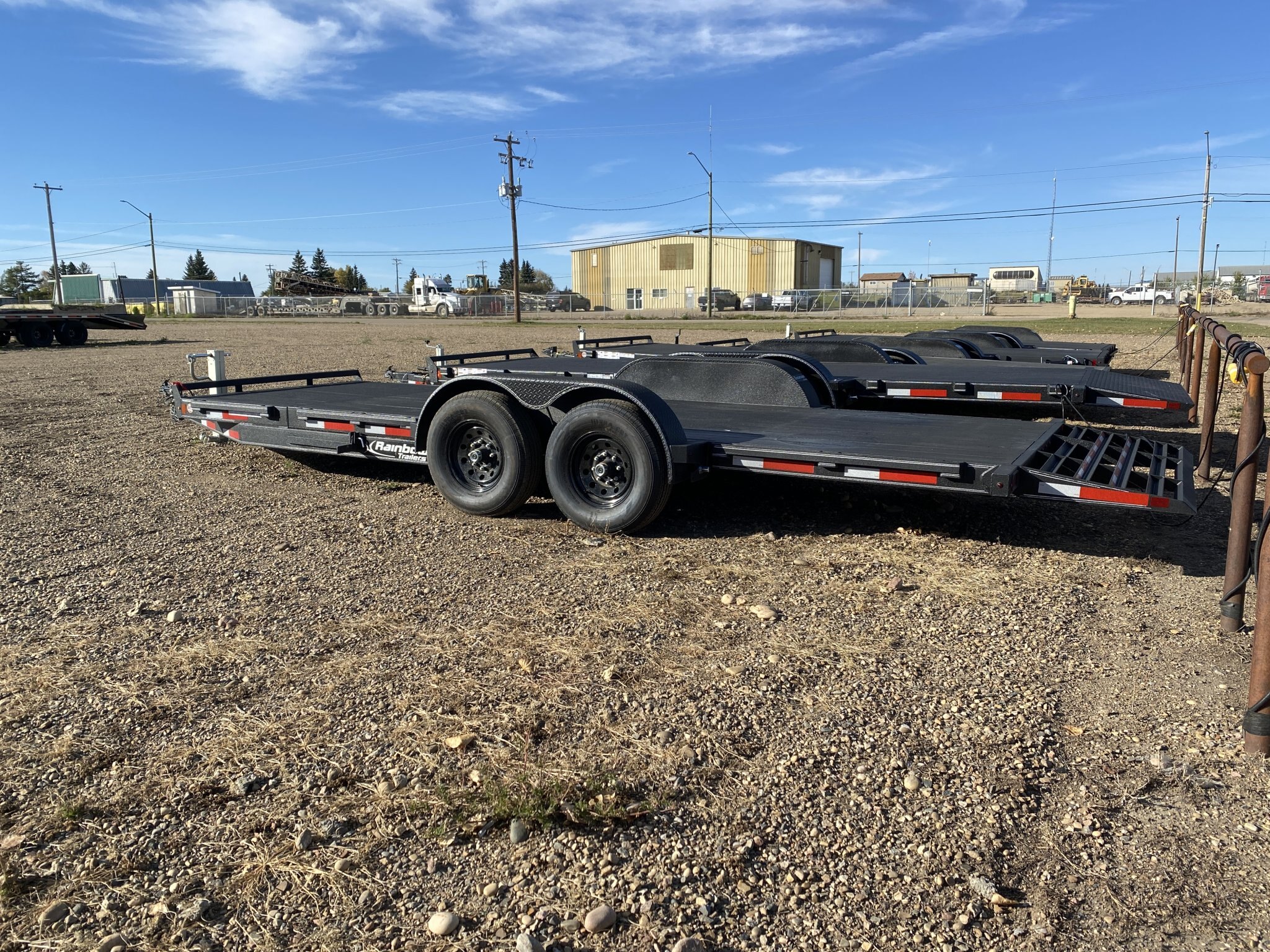 Rainbow 22' + 2' Partial Tilt Trailer w/ 2 7000 lbs. Axles