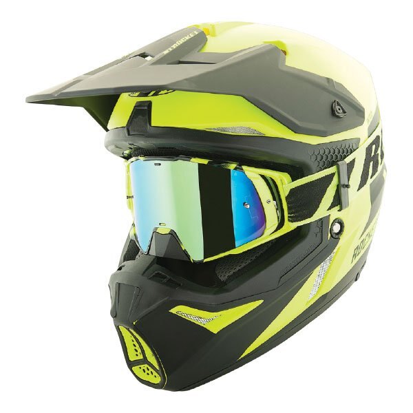 JOE ROCKET RKT 22 SNOW CROSS HELMET HI VIS SIZE MEDIUM